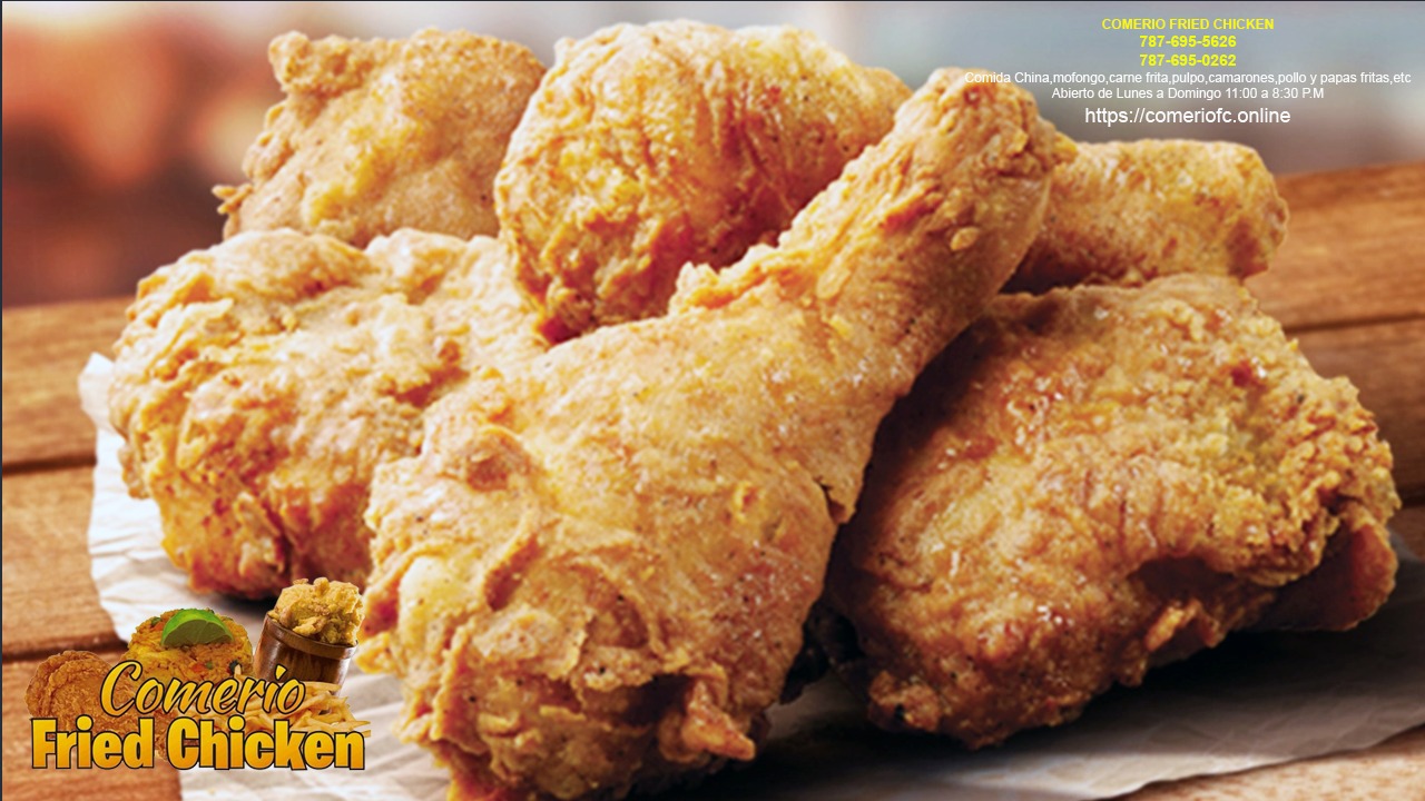 Pollo frito en cantidad para eventos
